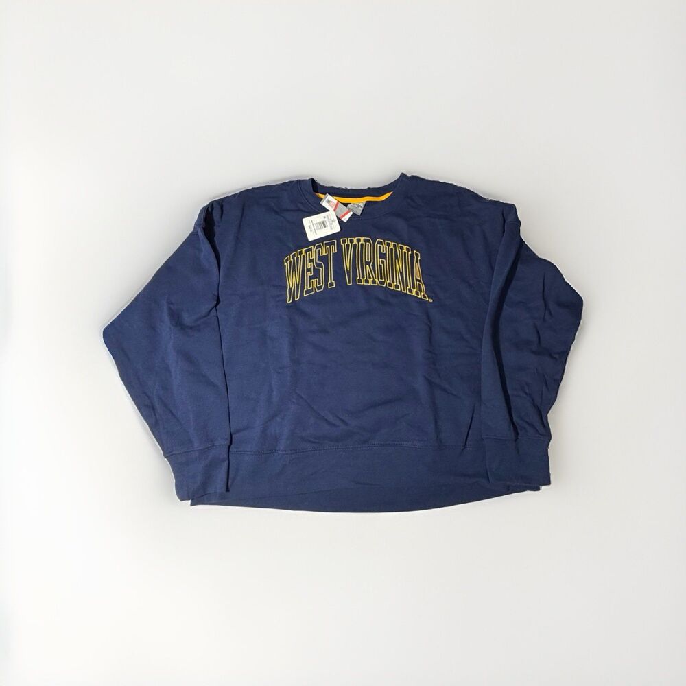 NWT West Virginia Mountaineers CSA Crewneck Sweatshirt Navy Unisex 2XL